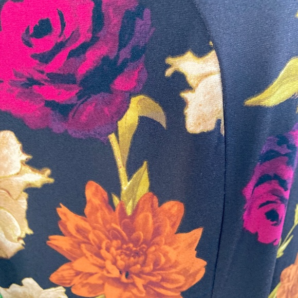 Dark Brown Floral Dress by Susan Graver - Picture 9 of 10